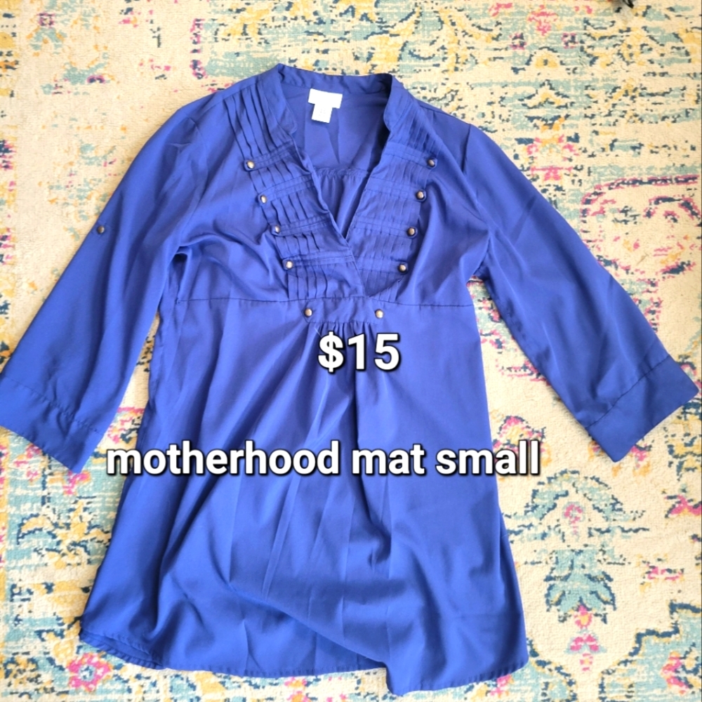 Cornflower Blue Maternity Blouse